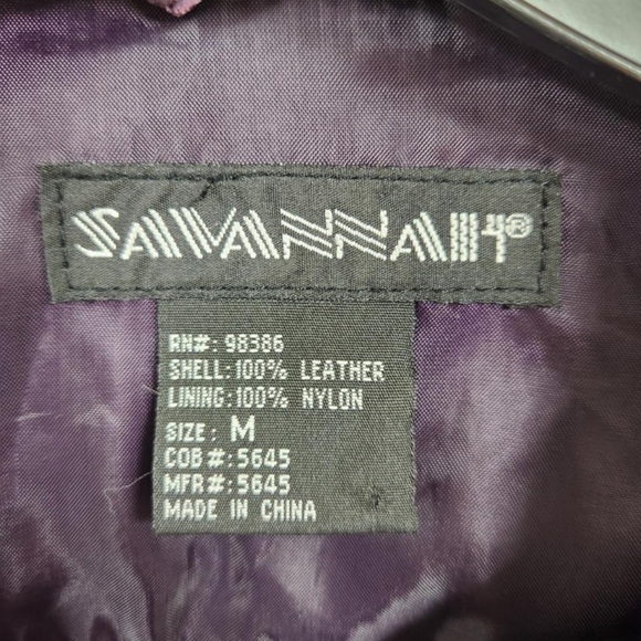 Savannah Suede Shirt Jacket Mauve Purple Leather Button Front Women’s M - Picture 7 of 8